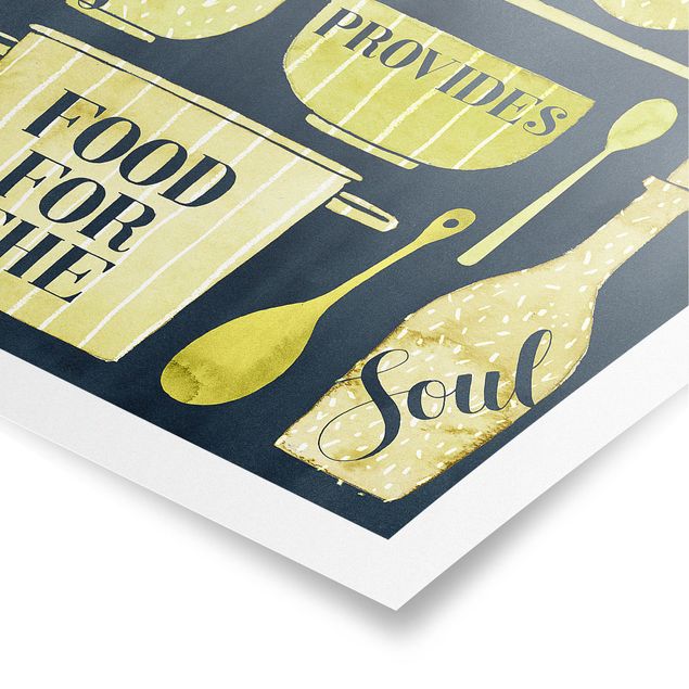 Tavlor gul Soul Food - With Love