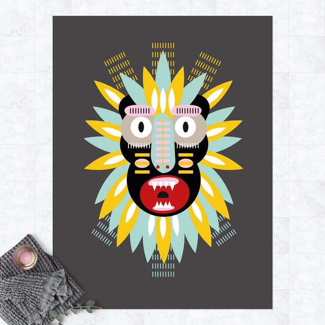 utomhusmattor Collage Ethnic Mask - King Kong