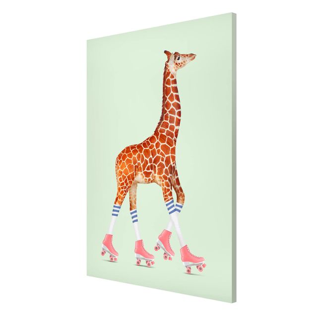 Tavlor giraffer Giraffe With Roller Skates