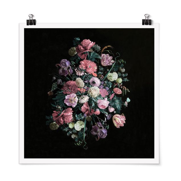 Konststilar Jan Davidsz De Heem - Dark Flower Bouquet