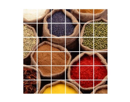 Kakel klistermärken färgglada Colourful Spices