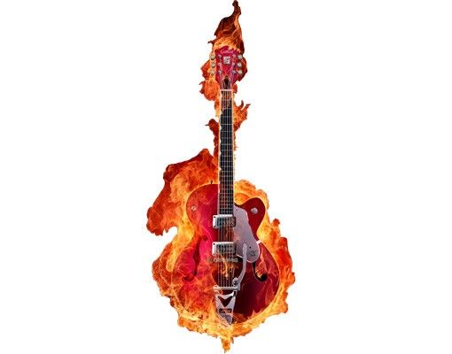 Självhäftande folier Guitar In Flames