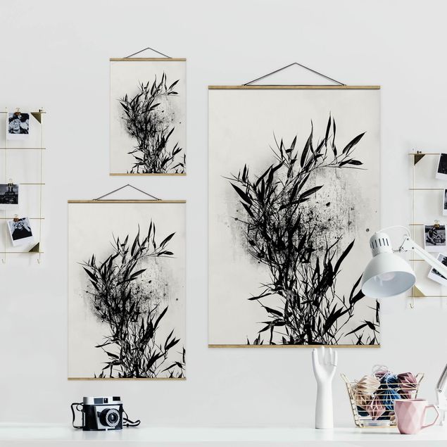 Tavlor blommor  Graphical Plant World - Black Bamboo