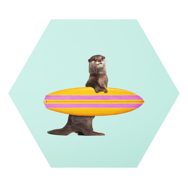 Tavlor modernt Otter With Surfboard