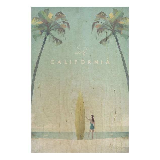 Trätavlor landskap Travel Poster - California