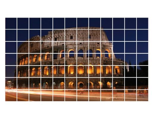 Kakel klistermärken Colosseum in Rome at night