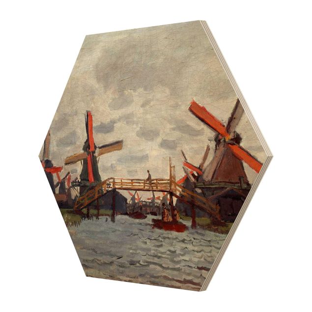 Tavlor Claude Monet - Windmills in Westzijderveld near Zaandam