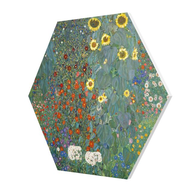 Tavlor blommor Gustav Klimt - Garden Sunflowers