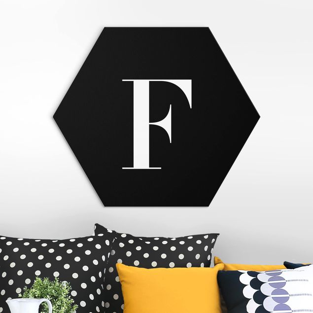Kök dekoration Letter Serif Black F