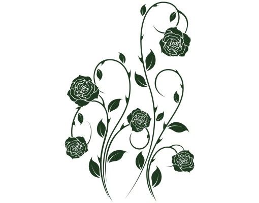 Wallstickers rosor No.IS74 Rose Tendril