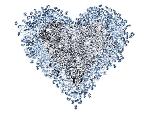 Autocolantes de parede corações No.421 Diamond Heart