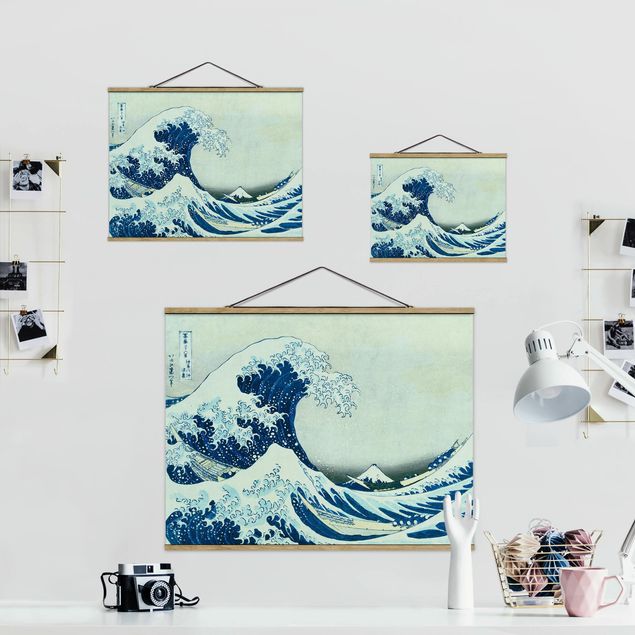 Tavlor stränder Katsushika Hokusai - The Great Wave At Kanagawa