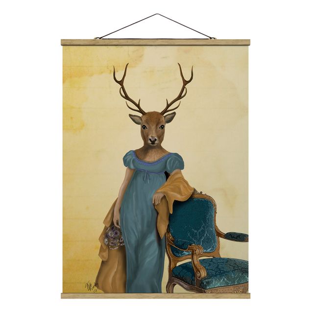 Tavlor barock Animal Portrait - Deer Lady