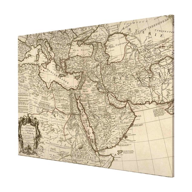 Magnettavla ordspråk Vintage Map The Middle East