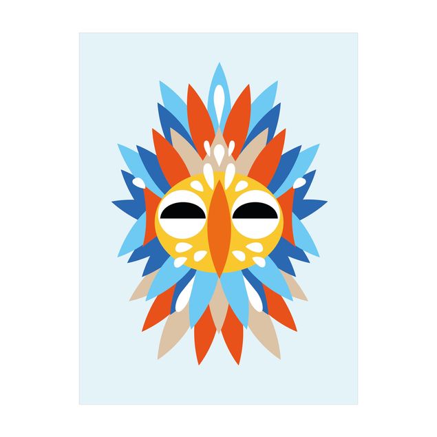 stor matta Collage Ethnic Mask - Parrot