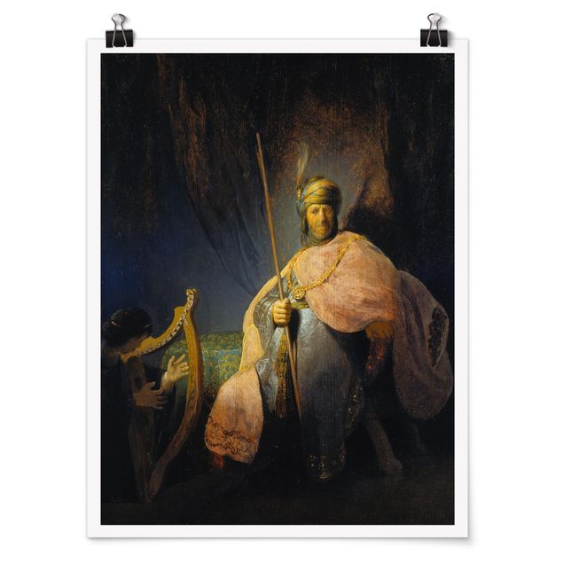 Konststilar Rembrandt van Rijn - David playing the Harp to Saul