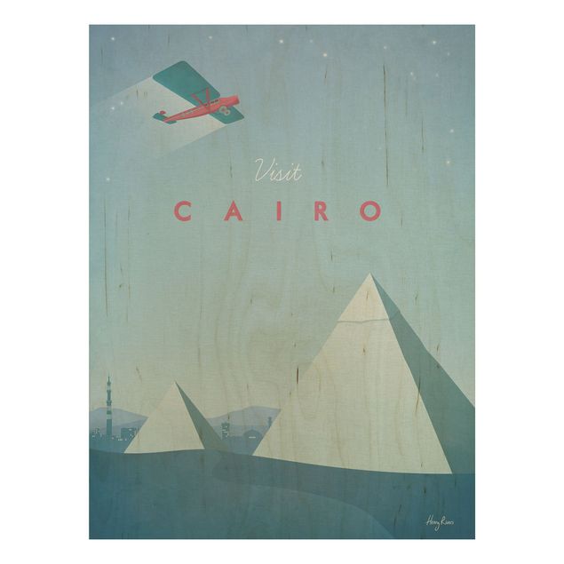 Trätavlor vintage Travel Poster - Cairo