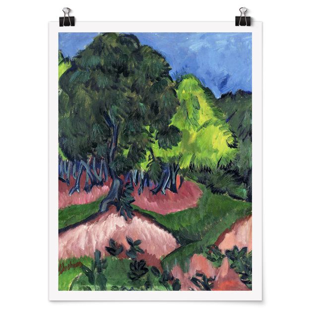 Konststilar Ernst Ludwig Kirchner - Landscape with Chestnut Tree