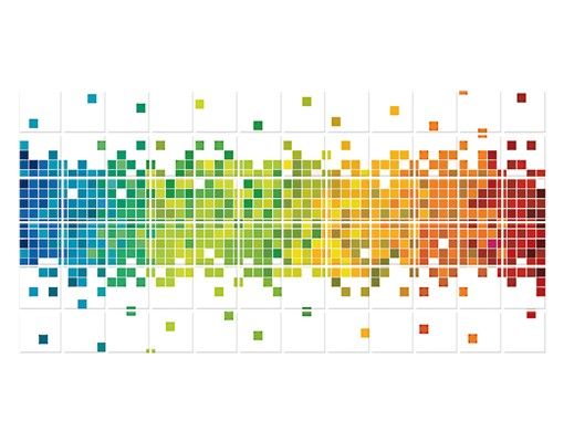 Kakel klistermärken mönster Pixel Rainbow