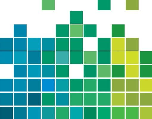 Kakel klistermärken färgglada Pixel Rainbow