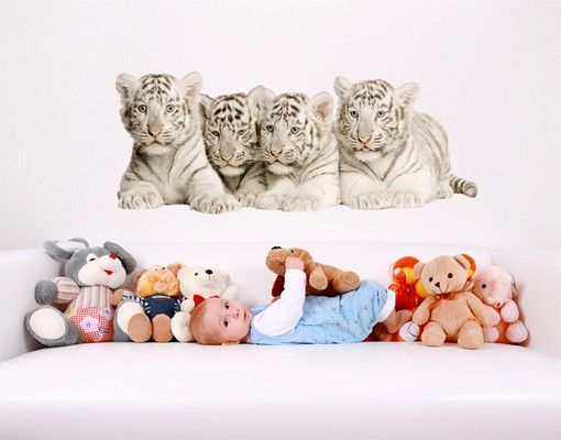 Autocolantes de parede África No.504 Bengal Tiger Babies