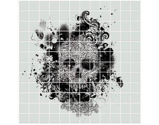 Kakel klistermärken mönster Skull