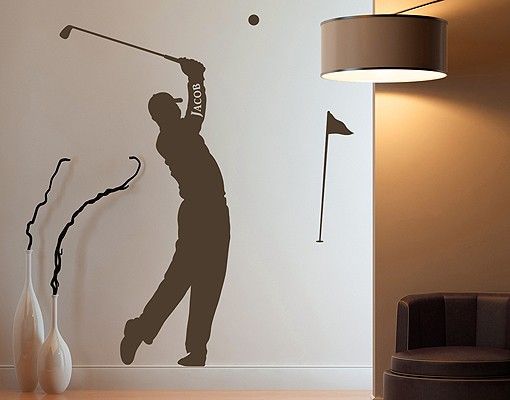 Autocolantes de parede golfe Wall Decal no.RS115 Customised text Golf