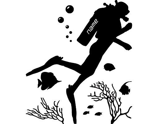 Wallstickers ordspråk Wall Decal no.RS123 Customised text Aquanaut