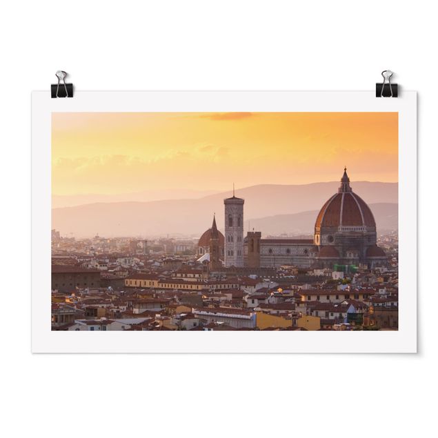 Tavlor arkitektur och skyline Florence
