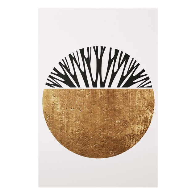 Tavlor konstutskrifter Abstract Shapes - Golden Circle