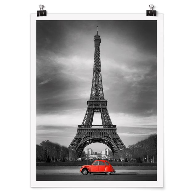 Posters svart och vitt Spot On Paris
