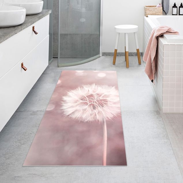 långa mattor Dandelion Bokeh Light Pink