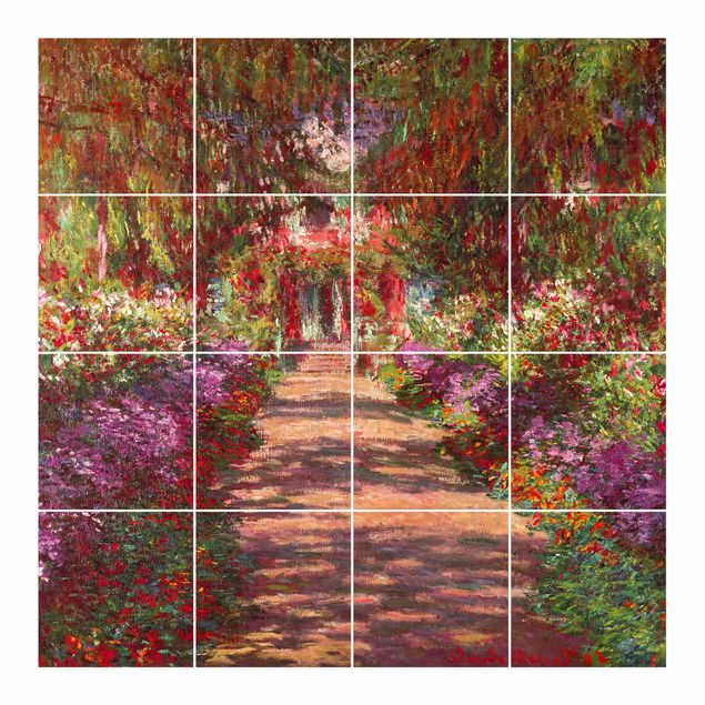 Konststilar Claude Monet - Pathway In Monet's Garden At Giverny