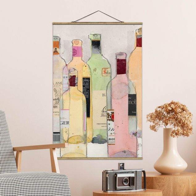 Kök dekoration Wine Bottles In Watercolour I