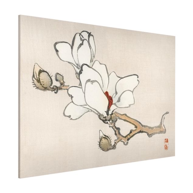 Kök dekoration Asian Vintage Drawing White Magnolia