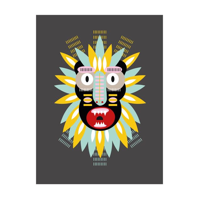 stora mattor Collage Ethnic Mask - King Kong