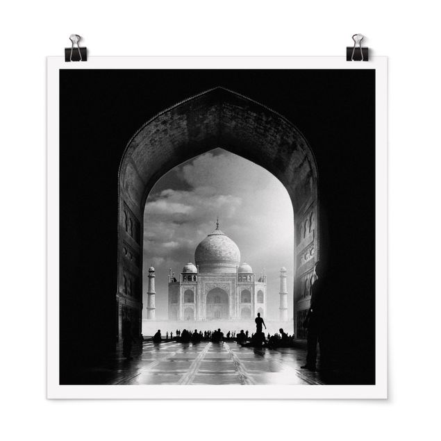 Posters svart och vitt The Gateway To The Taj Mahal