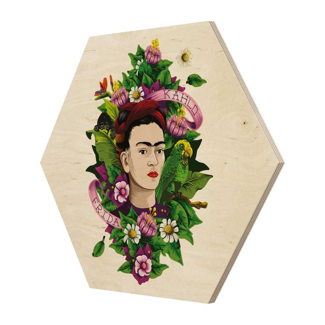 Tavlor Frida Kahlo - Frida, Monkey And Parrot