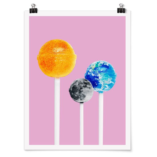 Tavlor modernt Lollipops With Planets
