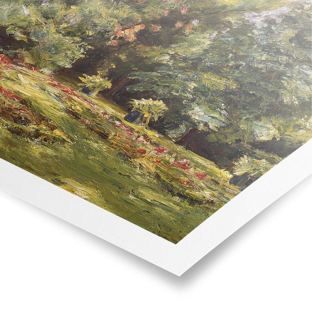 Tavlor träd Max Liebermann - Flower Terrace Wannseegarten