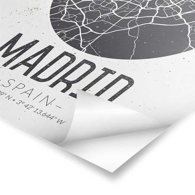 Tavlor Madrid City Map - Retro