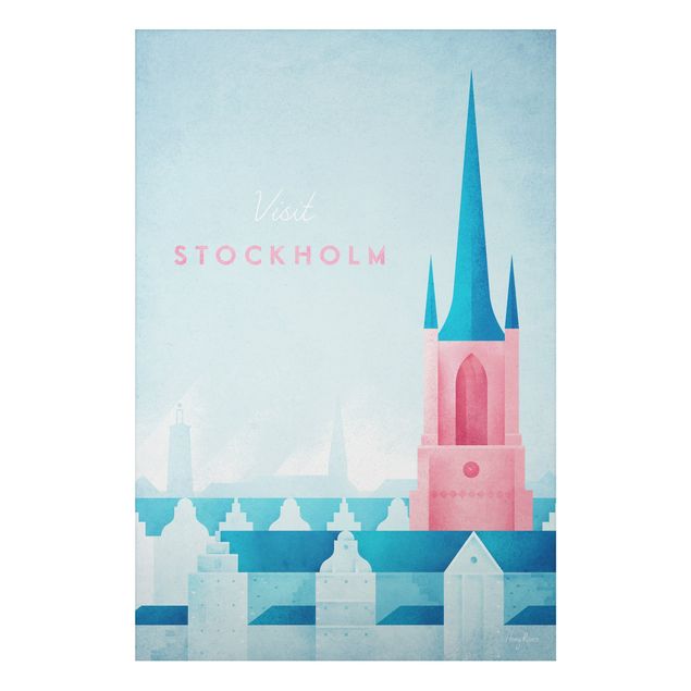 Tavlor arkitektur och skyline Travel Poster - Stockholm