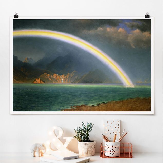 Kök dekoration Albert Bierstadt - Rainbow over the Jenny Lake, Wyoming