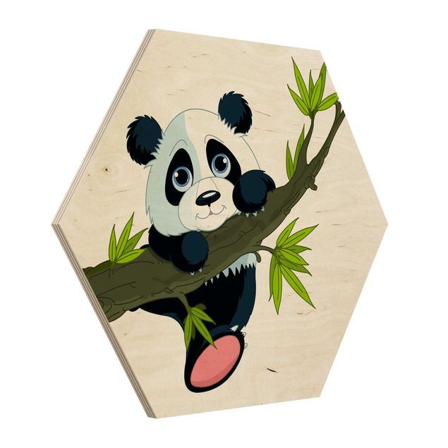 Hexagonala tavlor Climbing Panda