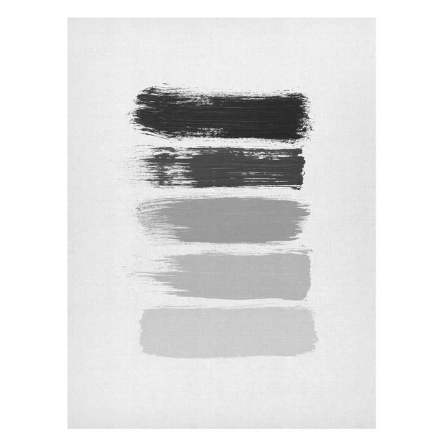 Tavlor konstutskrifter Stripes in Black And Grey