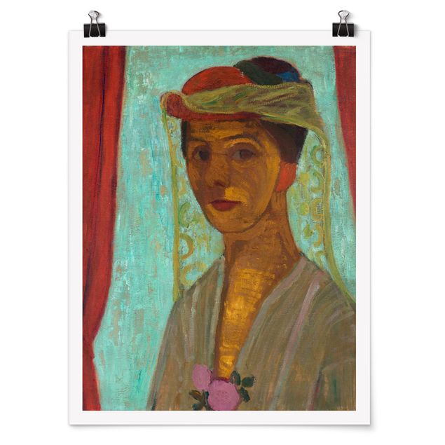 Konststilar Paula Modersohn-Becker - Self-Portrait with a Hat and Veil