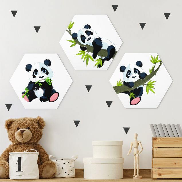 Tavlor björnar Panda set
