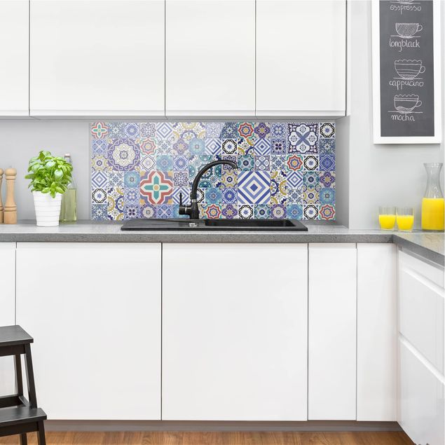 Stänkskydd kök glas mönster Mirror Tiles - Elaborate Portuguese Tiles