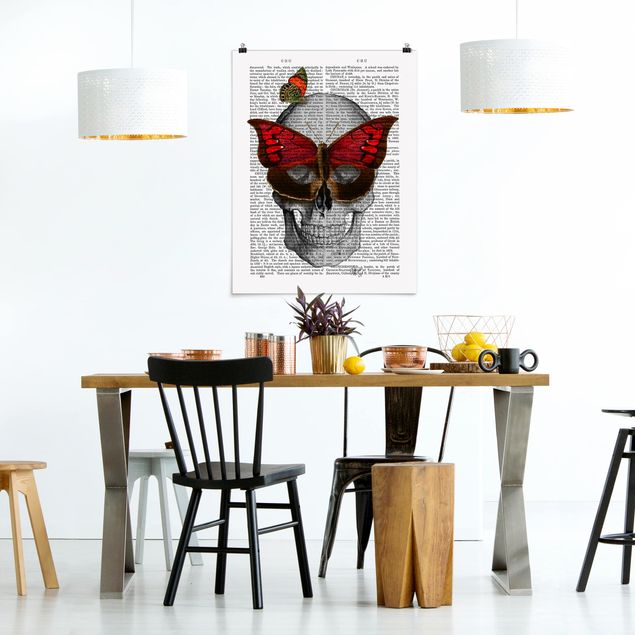 Posters ordspråk Scary Reading - Butterfly Mask