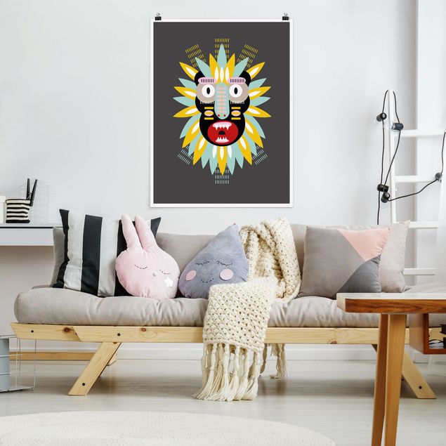 Posters konstutskrifter Collage Ethnic Mask - King Kong